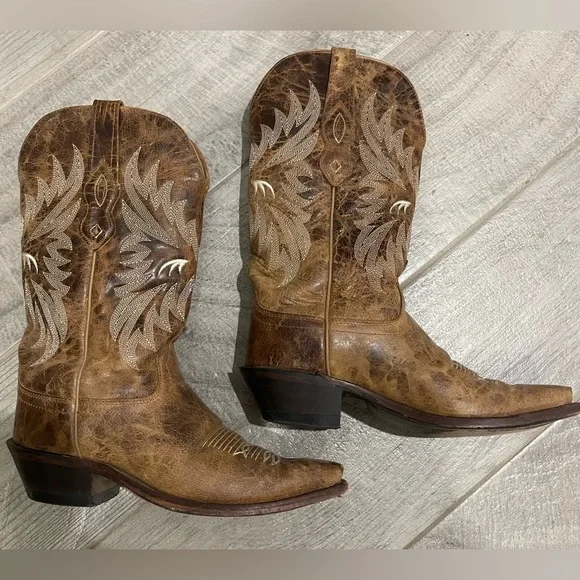 Old West Brown Cowboy Boots - Picture 5 of 5